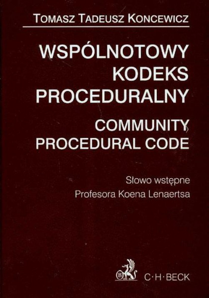 Wspólnotowy kodeks proceduralny Community Procedural Code