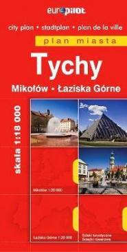 Tychy, Mikołów, Łaziska Górne. Plan miasta w skali 1:18 000