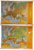 Europa Krajobrazy Ukształtowanie powierzchni Mapa ścienna