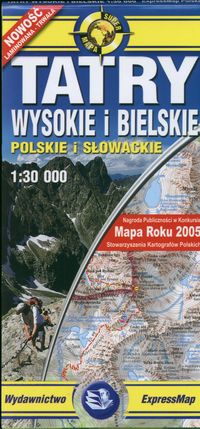 Tatry Wysokie i Bielskie polskie i słowackie 1:30 000 mapa turystyczna laminowana