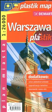 Warszawa 1:26 000 plan miasta laminowany