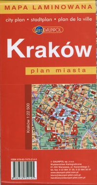 Kraków Plan miasta 1:22 500 Laminowany