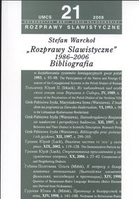 Rozprawy slawistyczne nr 21 1986-06 Bibliografia