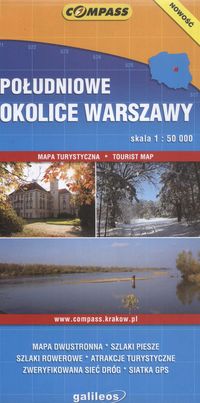 Południowe okolice Warszawy mapa turystyczna 1: 50 000