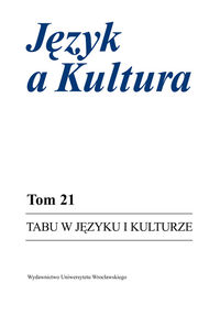 Język a kultura 21 Tabu w języku i kulturze