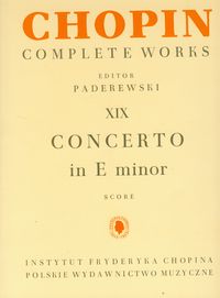 Chopin complete works xix koncert e-inor