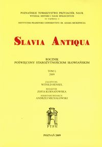 Slavia Antiqua Tom 50/2009